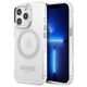 Original Case IPHONE 13 PRO Guess Hard Case Metal Outline Magsafe (GUHMP13LHTRMS) silver 3666339057275