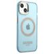 Original Case IPHONE 13 Guess Hard Case Gold Outline Translucent MagSafe (GUHMP13MHTCMB) blue 3666339056988