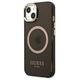 Original Case IPHONE 13 Guess Hard Case Gold Outline Translucent MagSafe (GUHMP13MHTCMK) black 3666339057022