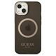 Original Case IPHONE 13 Guess Hard Case Gold Outline Translucent MagSafe (GUHMP13MHTCMK) black 3666339057022