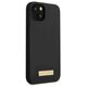 Original Case IPHONE 13 Guess Hard Case Silicone Logo Plate MagSafe (GUHMP13MSPLK) black 3666339056827