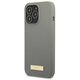 Original Case IPHONE 13 PRO MAX Guess Hard Case Silicone Logo Plate MagSafe (GUHMP13XSPLG) gray 3666339056926