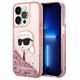 Original Case IPHONE 14 PRO Karl Lagerfeld Hardcase Glitter NFT Karl Head (KLHCP14LLNKHCP) pink 3666339086909