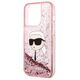 Original Case IPHONE 14 PRO Karl Lagerfeld Hardcase Glitter NFT Karl Head (KLHCP14LLNKHCP) pink 3666339086909