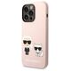Original Case IPHONE 14 PRO MAX Karl Lagerfeld Hardcase Silicone Karl & Choupette Magsafe (KLHMP14XSSKCI) light pink 3666339078140