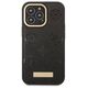 Original Case IPHONE 13 PRO Guess Hardcase Peony Logo Plate MagSafe (GUHMP13LSAPSTK) black 3666339056674
