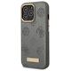 Original Case IPHONE 13 PRO MAX Guess Hardcase Peony Logo Plate MagSafe (GUHMP13XSAPSTG) gray 3666339056803
