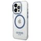 Original Case IPHONE 14 PRO Guess Hard Case Metal Outline Magsafe (GUHMP14LHTRMB) blue 3666339069803