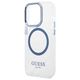 Original Case IPHONE 14 PRO Guess Hard Case Metal Outline Magsafe (GUHMP14LHTRMB) blue 3666339069803