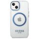 Original Case IPHONE 14 PLUS Guess Hard Case Metal Outline Magsafe (GUHMP14MHTRMB) blue 3666339069797