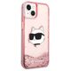 Original Case IPHONE 14 PLUS Karl Lagerfeld Hardcase Glitter Choupette Head (KLHCP14MLNCHCP) pink 3666339086978