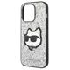 Original Case IPHONE 14 PRO MAX Karl Lagerfeld Hardcase Glitter Choupette Patch (KLHCP14XG2CPS) silver 3666339099466