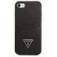 Original Case IPHONE SE 2022 / SE 2020 / 7 / 8 Guess Hardcase Saffiano Triangle Logo Cardslot black 3666339050177