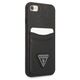 Original Case IPHONE SE 2022 / SE 2020 / 7 / 8 Guess Hardcase Saffiano Triangle Logo Cardslot black 3666339050177