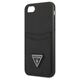 Original Case IPHONE SE 2022 / SE 2020 / 7 / 8 Guess Hardcase Saffiano Triangle Logo Cardslot black 3666339050177