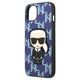 Original Case IPHONE 13 Karl Lagerfeld Hardcase Monogram Ikonik Patch blue 3666339049492