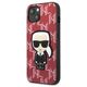 Original Case IPHONE 13 Karl Lagerfeld Hardcase Monogram Ikonik Patch red 3666339049416