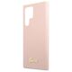 Original Case SAMSUNG GALAXY S23 ULTRA Guess Hardcase Silicone Script Metal Logo (GUHCS23LLSLMGPP) pink 3666339115043