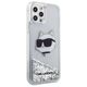 Original Case IPHONE 12 / 12 PRO Karl Lagerfeld Hardcase Glitter Choupette Head (KLHCP12MLNCHCS) silver 3666339119058