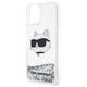 Original Case IPHONE 12 / 12 PRO Karl Lagerfeld Hardcase Glitter Choupette Head (KLHCP12MLNCHCS) silver 3666339119058