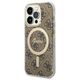 Original Case IPHONE 14 PRO Guess Hardcase 4G MagSafe (GUHMP14LH4STW) brown 3666339126896