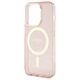 Original Case IPHONE 14 PRO Guess Hardcase Glitter Gold MagSafe (GUHMP14LHCMCGP) pink 3666339125882
