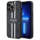 Original Case IPHONE 13 PRO Guess Hardcase 4G Printed Stripe MagSafe (GUHMP13LP4RPSK) black 3666339119652