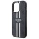 Original Case IPHONE 14 PRO Guess Hardcase 4G Printed Stripe MagSafe (GUHMP14LP4RPSK) black 3666339119690