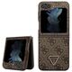 Original Case SAMSUNG GALAXY Z FLIP 5 Guess Hardcase Leather 4G Triangle Strass (GUHCZF5P4TDPW) brown 3666339173913