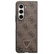 Original Case SAMSUNG GALAXY Z FOLD 5 Guess Hardcase Leather 4G Triangle Strass (GUHCZFD5P4TDPW) brown 3666339173920