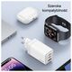 Wall Charger USAMS 2xUSB-C+1xUSB 65W (only head) GaN PD3.0 +QC3.0 Fast Charging white Sandru Series CC180TC02 (US-CC180) 6958444905174