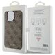 Original Case APPLE IPHONE 15 PRO MAX Guess Hard Case 4G Metal Gold Logo (GUHCP15XG4GFBR) brown 3666339171735