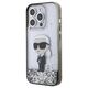 Original Case APPLE IPHONE 15 PRO Karl Lagerfeld Hardcase Liquid Glitter Ikonik (KLHCP15LLKKNSK) transparent 3666339164096