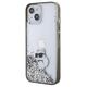 Original Case APPLE IPHONE 15 Karl Lagerfeld Hardcase Liquid Glitter Choupette (KLHCP15SLKCNSK) transparent 3666339164195