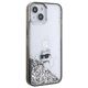 Original Case APPLE IPHONE 15 Karl Lagerfeld Hardcase Liquid Glitter Choupette (KLHCP15SLKCNSK) transparent 3666339164195