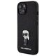Original Case APPLE IPHONE 15 Karl Lagerfeld Hardcase Fixed Glitter Ikonik Logo Metal Pin (KLHCP15SGKNPSK) black 3666339165390