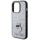 Original Case APPLE IPHONE 15 PRO MAX Karl Lagerfeld Hardcase Fixed Glitter Choupette Logo Metal Pin (KLHCP15XGCNPSG) silver 3666339165307