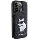 Original Case APPLE IPHONE 15 PRO MAX Karl Lagerfeld Hardcase Saffiano Cardslots and Stand Monogram Choupette (KLHCP15XSAKCNSCK) black 3666339169626