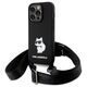Original Case APPLE IPHONE 15 PRO MAX Karl Lagerfeld Hardcase Crossbody Silicone Choupette (KLHCP15XSCBSCNK) black 3666339167585
