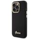 Original Case APPLE IPHONE 15 PRO Guess Hardcase Silicone Script Metal Logo & Frame (GUHCP15LSMBSLK) black 3666339149345