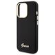 Original Case APPLE IPHONE 15 PRO Guess Hardcase Silicone Script Metal Logo & Frame (GUHCP15LSMBSLK) black 3666339149345