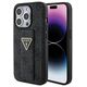 Original Case APPLE IPHONE 15 PRO MAX Guess Hardcase Grip Stand 4G Triangle Strass (GUHCP15XPGS4TDK) black 3666339197322