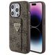 Original Case APPLE IPHONE 15 PRO MAX Guess Hardcase Grip Stand 4G Triangle Strass (GUHCP15XPGS4TDW) brown 3666339197469