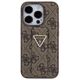 Original Case APPLE IPHONE 15 PRO MAX Guess Hardcase Grip Stand 4G Triangle Strass (GUHCP15XPGS4TDW) brown 3666339197469
