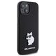 Original Case APPLE IPHONE 15 PLUS Karl Lagerfeld Silicone Choupette Metal Pin (KLHCP15MSMHCNPK) black 3666339166366