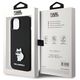 Original Case APPLE IPHONE 15 PLUS Karl Lagerfeld Silicone Choupette Metal Pin (KLHCP15MSMHCNPK) black 3666339166366