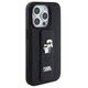 Original Case APPLE IPHONE 15 PRO MAX Karl Lagerfeld Hardcase Gripstand Saffiano Karl&Choupette Pins (KLHCP15XGSAKCPK) black 3666339206901