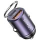 Car Charger 30W PD USB-C + USB Fas Charge With Built-In Ring USAMS C38 CC206CC01 (US-CC206) purple 6958444907949