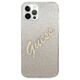 Original Case IPHONE 12 / 12 PRO Guess Hardcase Glitter Gradient Script (GUHCP12MPCUGLSGO) gold 3700740494745