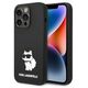 Case IPHONE 14 PRO MAX Karl Lagerfeld Hardcase Silicone Choupette (KLHCP14XSNCHBCK) black 3666339086756